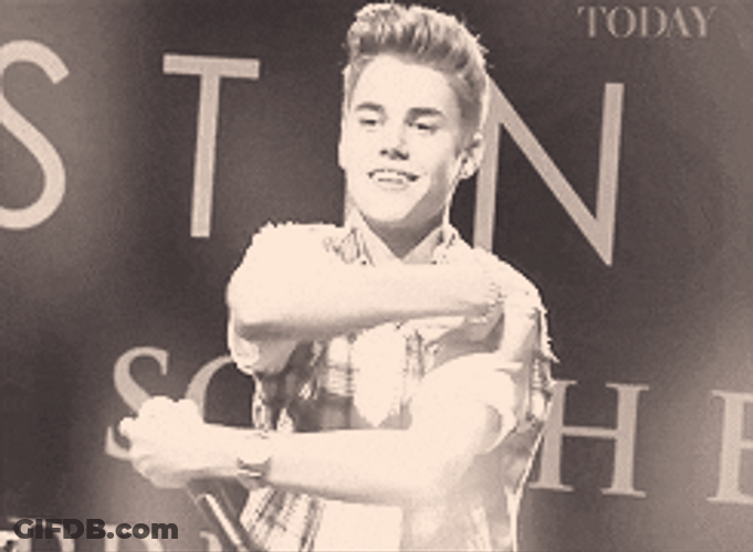 Air Hug Cute Justin Bieber Hugging Cuddle GIF