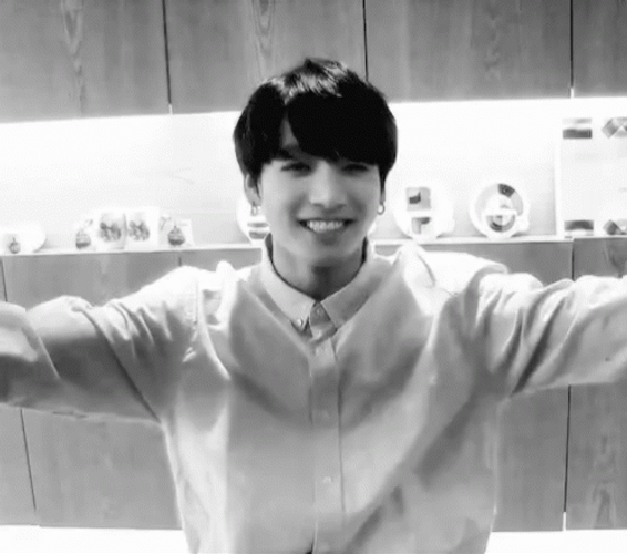 Air Hug Happy Smiling BTS Jungkook GIF