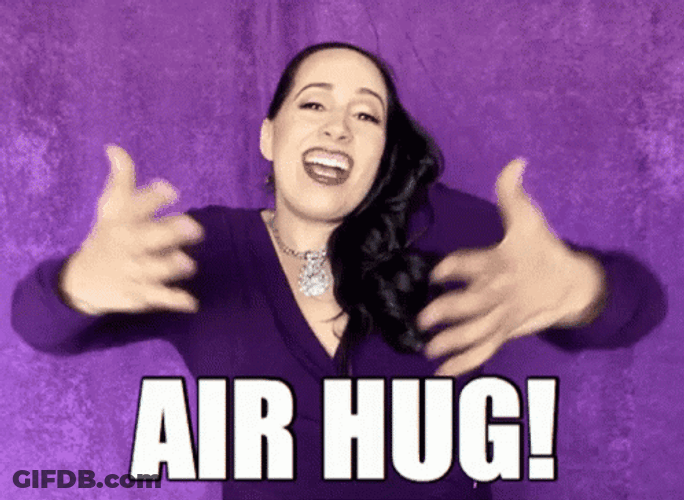 Air Hug Happy Smiling Girl GIF