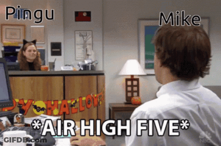 Air Team High Five GIF