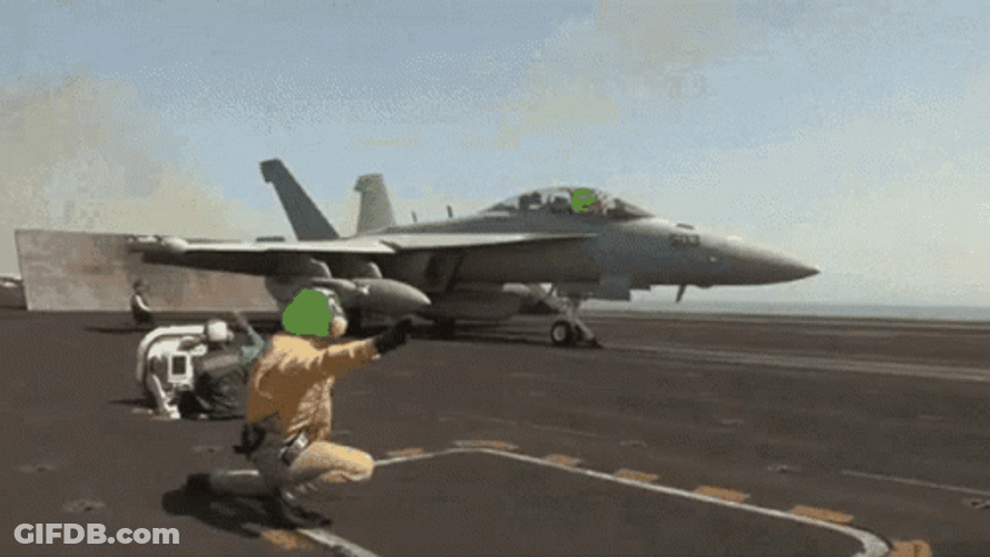 Aircraft Carrier F22 Jet Take Off GIF
