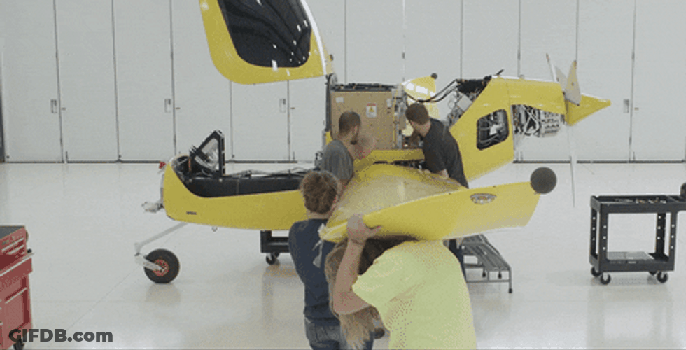 Airplane Assemble NASA Employees GIF