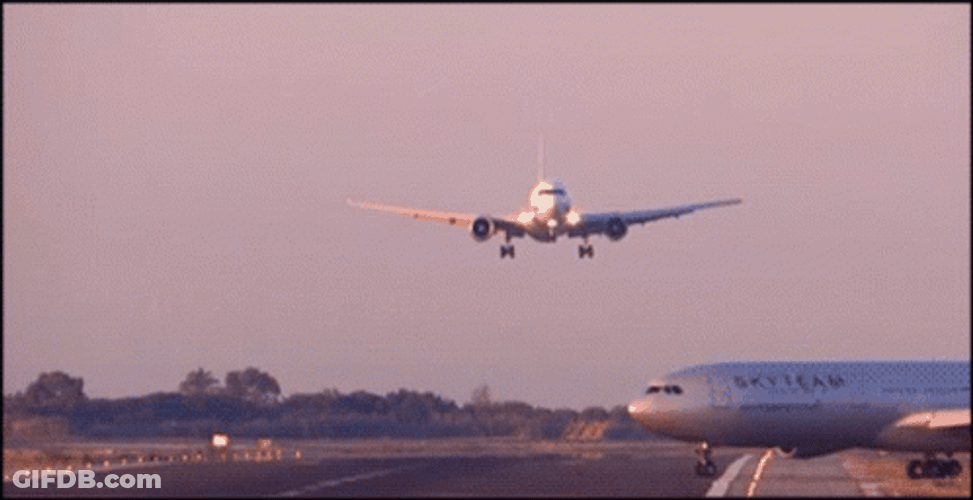 Airplane Busy Runway GIF
