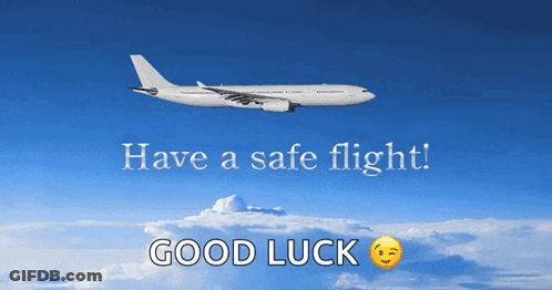 Airplane Have A Safe Flight Good Luck GIF