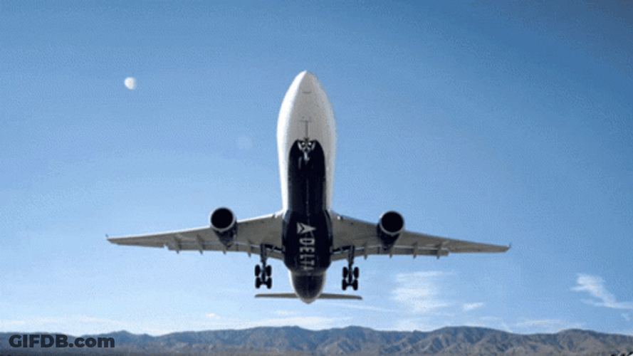 Airplane Lift Off Bottom View GIF