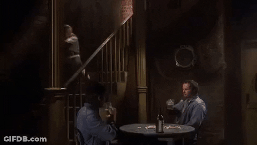 Airplane Movie Bar Fight GIF