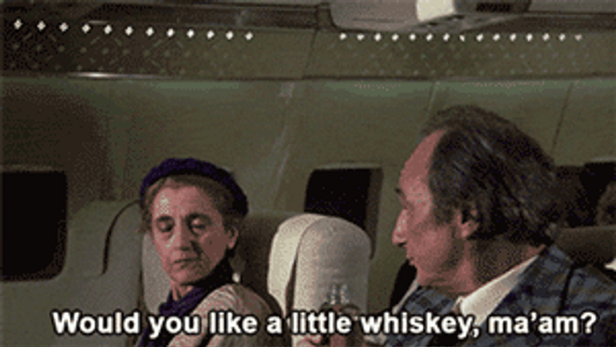 Airplane Movie Jive Lady Certainly Not GIF