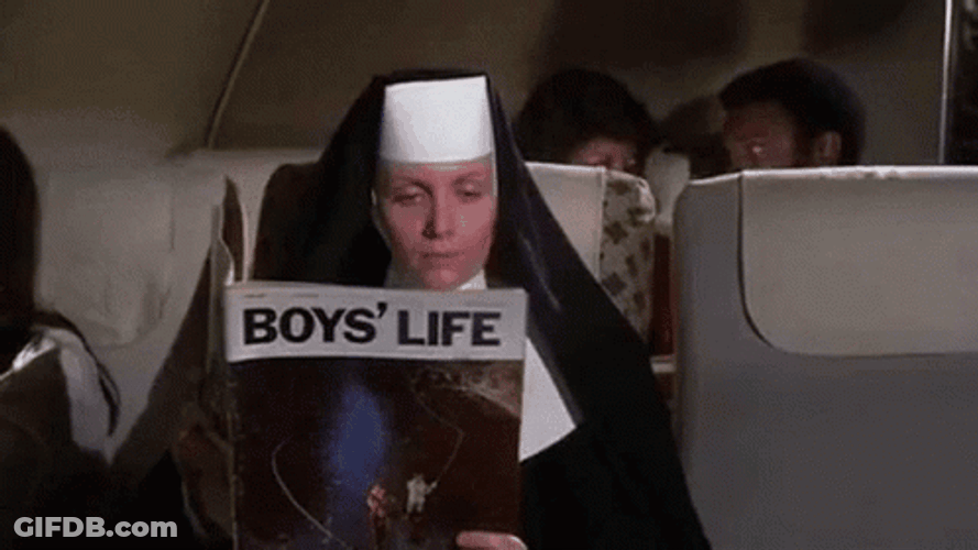 Airplane Movie Nuns Life GIF