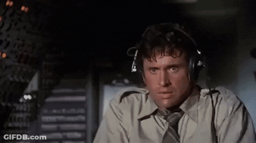 Airplane Movie Robert Hardly Flying GIF