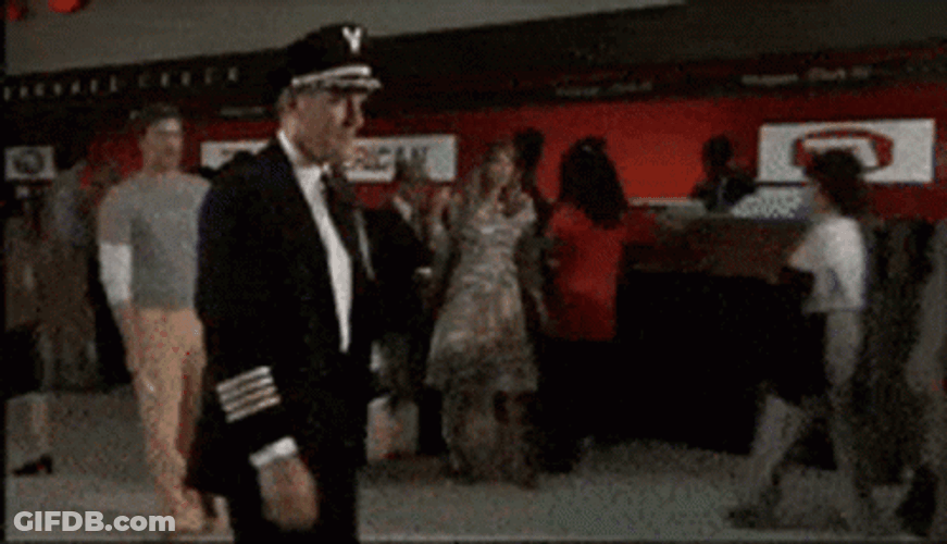 Airplane Movie Walking Punched GIF
