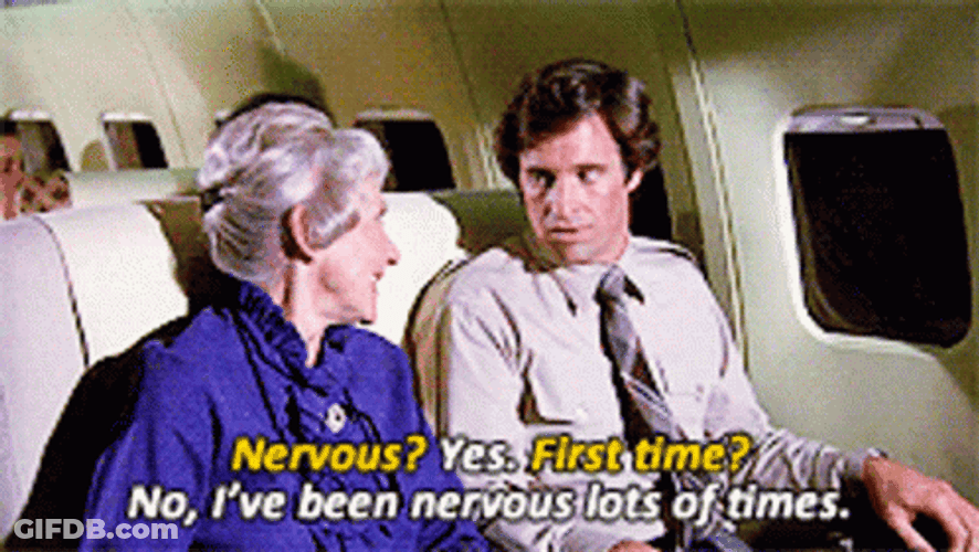 Airplane Nervous First Time GIF