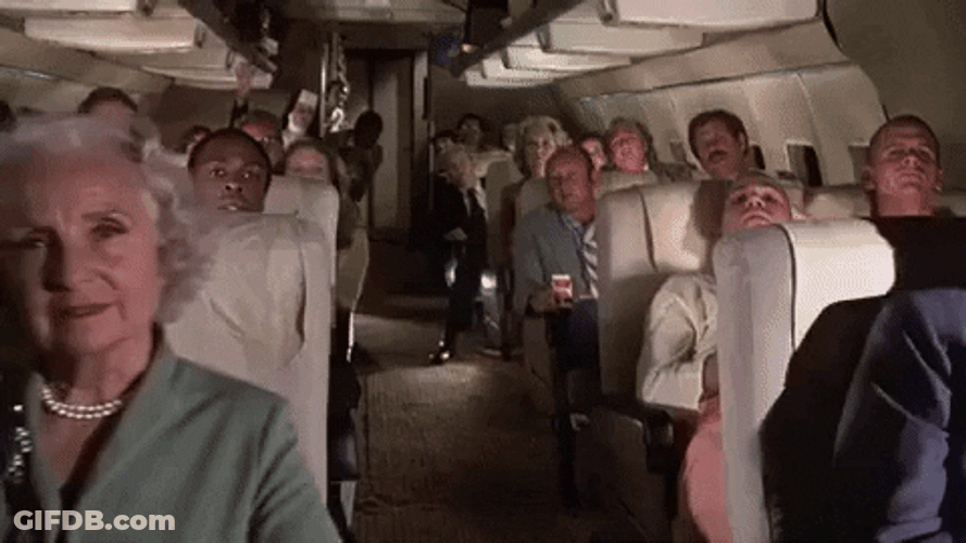 Airplane Passengers Interested GIF