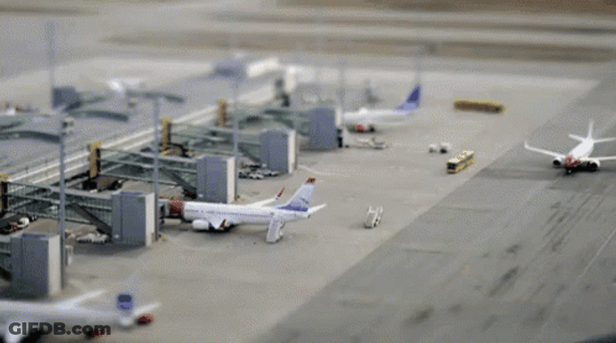 Airplane Perfect Parking On Runway GIF
