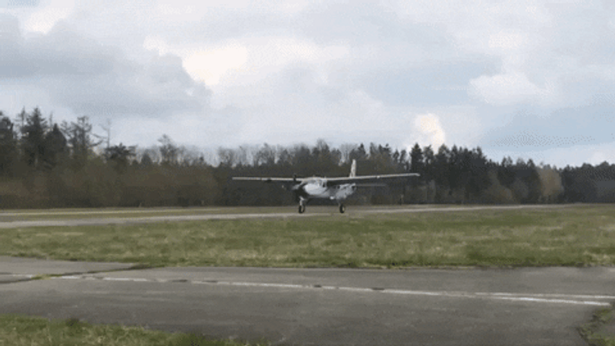 Airplane Runway Take Off GIF