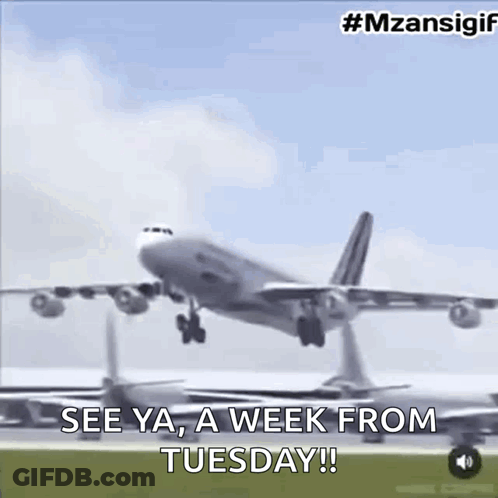 Airplane Taking Off Saying See Ya GIF
