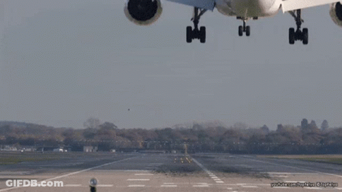 Airplane Taking Off With YouTube.com GIF