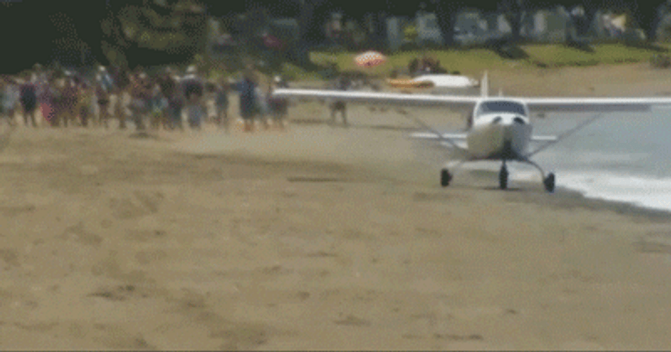 Airplane Water Crash Landing GIF