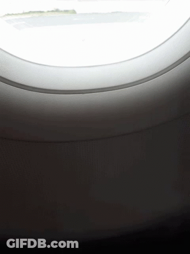 Airplane Window View Of Runway GIF