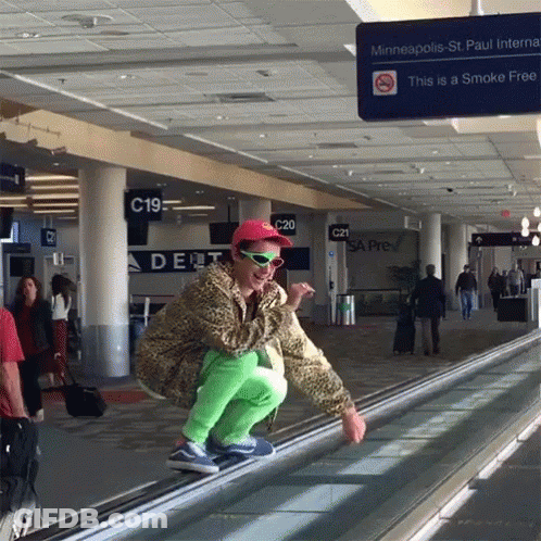 Airport Moving Walkway GIF