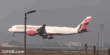 Airport Runway View From Airplane GIF