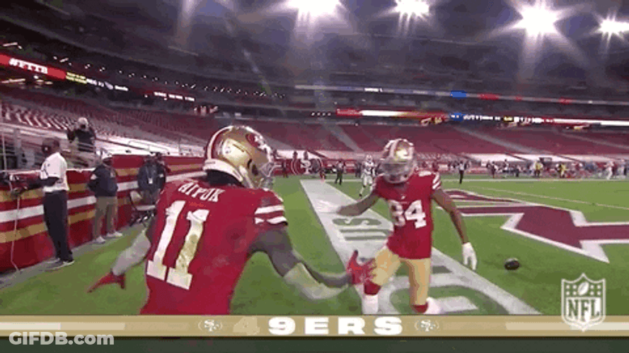 Aiyuk Brandon Hand Shaking With Team GIF