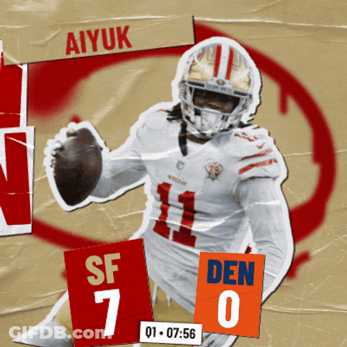 Aiyuk Touchdown Points GIF