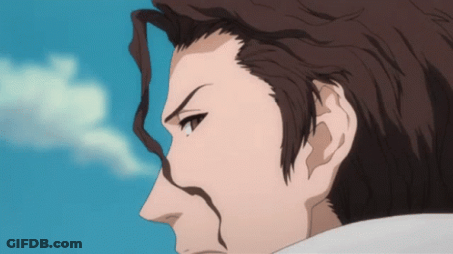 Aizen Looking Back GIF