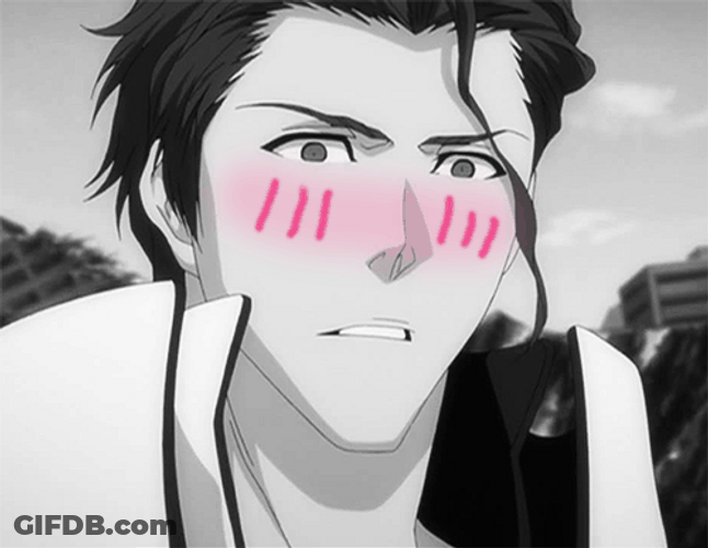 Aizen Shy Blush GIF