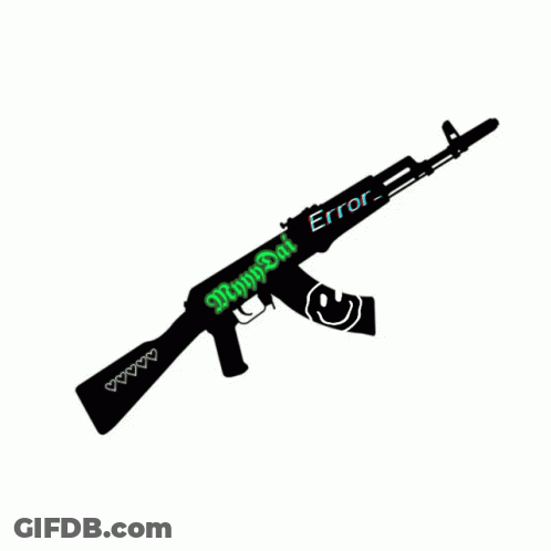 AK-47 Silhouette With Error GIF