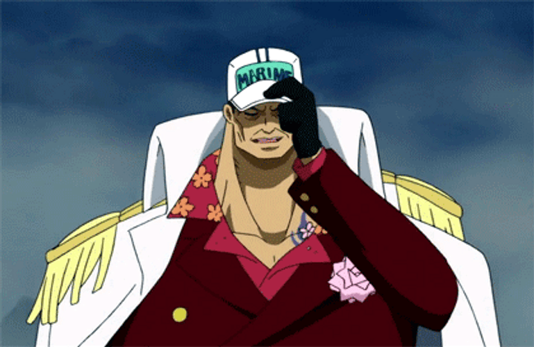 Akainu Brushing Hair GIF