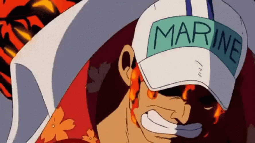 Akainu Fiery Fist Punch GIF