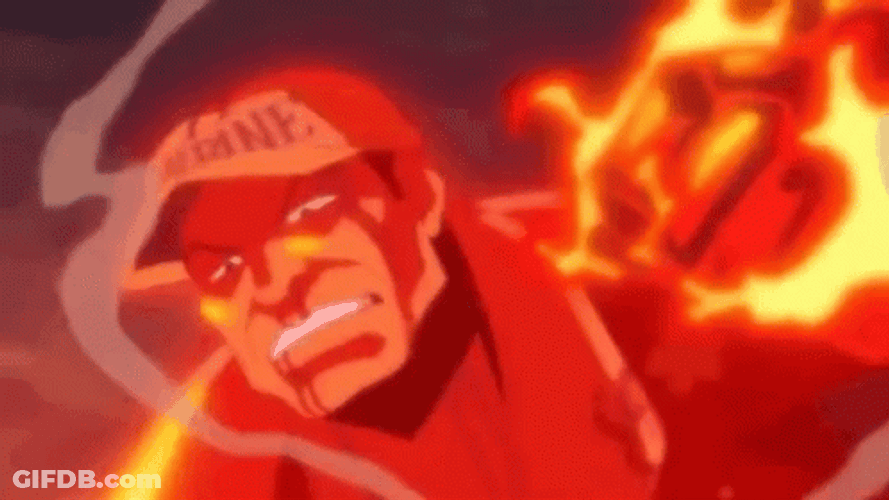 Akainu Magma Punch Vs Jinbe GIF