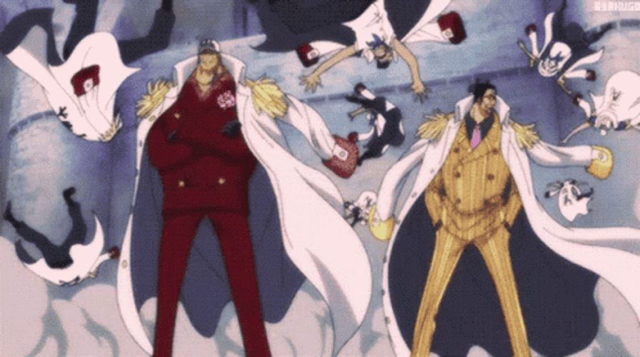 Akainu Standing With Kizaru GIF
