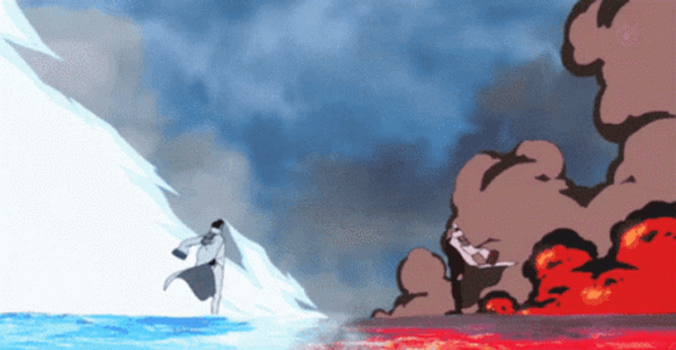 Akainu Vs Kuzan GIF