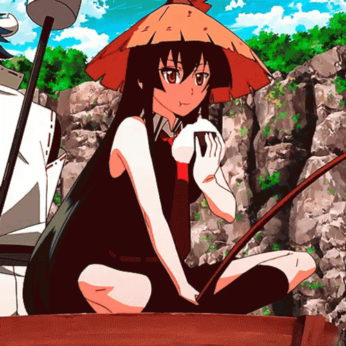 Akame Eating Rice Ball GIF