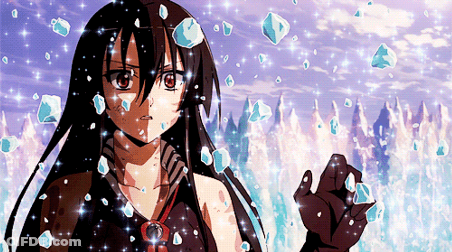 Akame Ice Shattering GIF