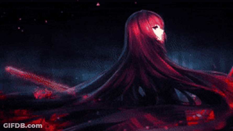 Akame In Raining Petals Background GIF
