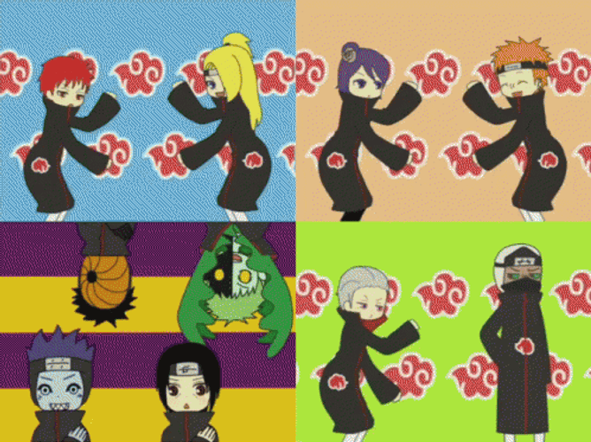 Akatsuki Chibi Dancing GIF