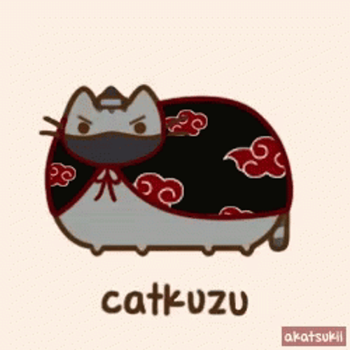 Akatsuki Pusheen Cat GIF