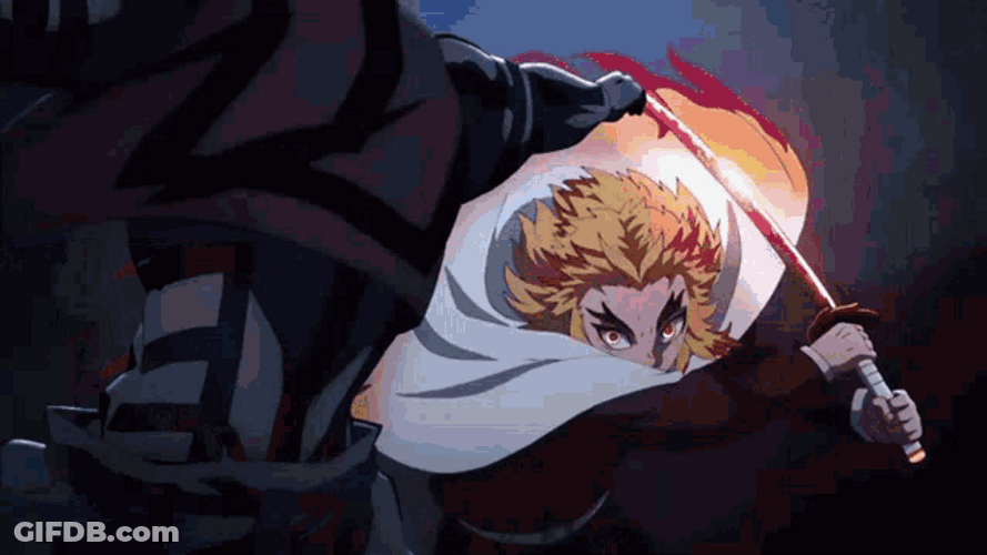 Akaza Fighting Clips GIF