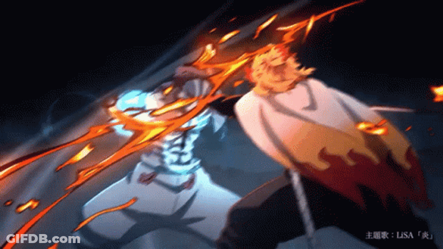 Akaza Fighting With Effects GIF