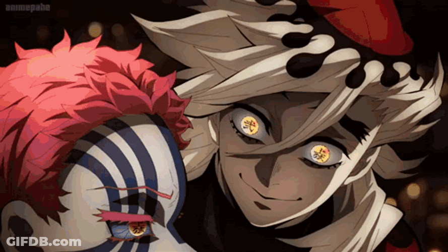 Akaza Slapping Douma GIF