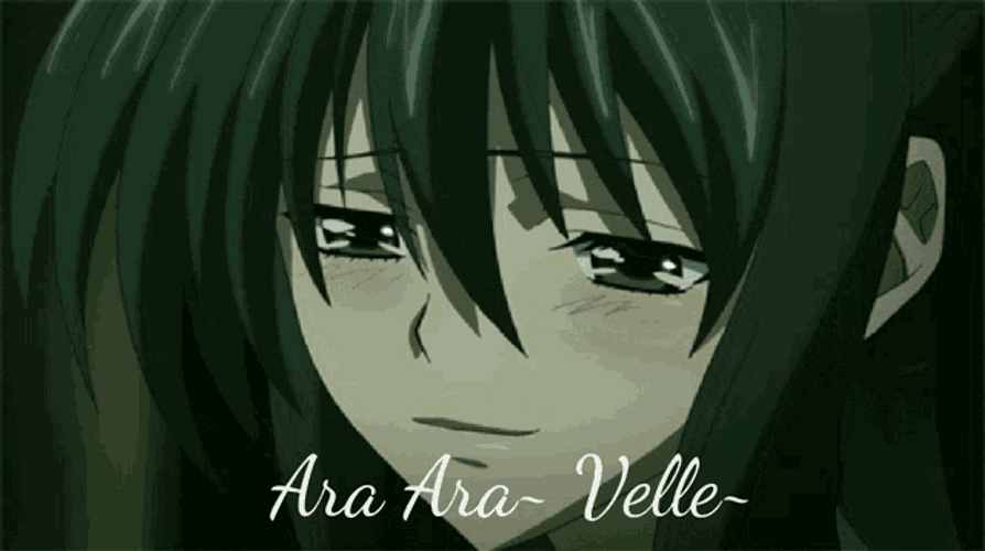 Akeno Himejima Ara Ara Velle Licking GIF