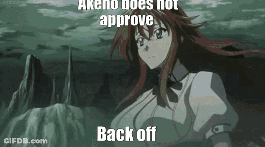 Akeno Himejima Does Not Approve Back Off GIF