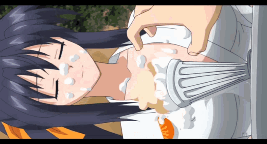 Akeno Himejima Messy White Stuff Creamy GIF