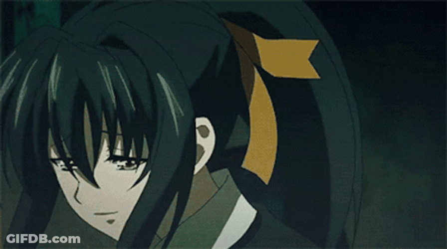 Akeno Himejima Oh My Hands On Cheeks GIF