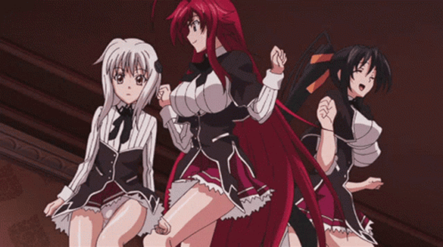 Akeno Himejima Rias Highschool DxD Girls Dance GIF
