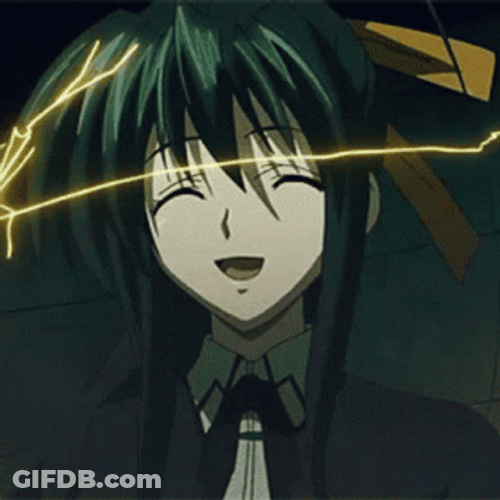 Akeno Himejima Yellow Powers Electric Electricity GIF