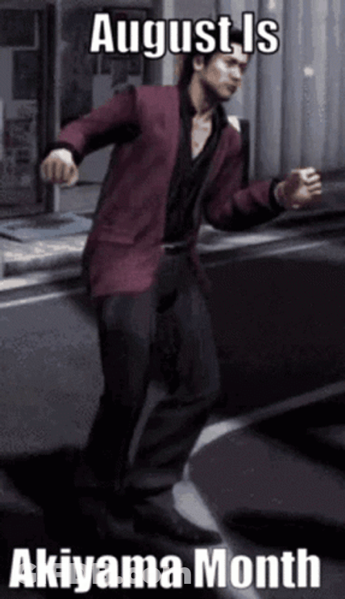 Akiyama Dances Happy August Month GIF