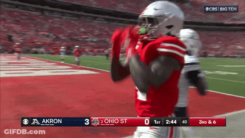Akron Vs Ohio St Football Game On CBS GIF